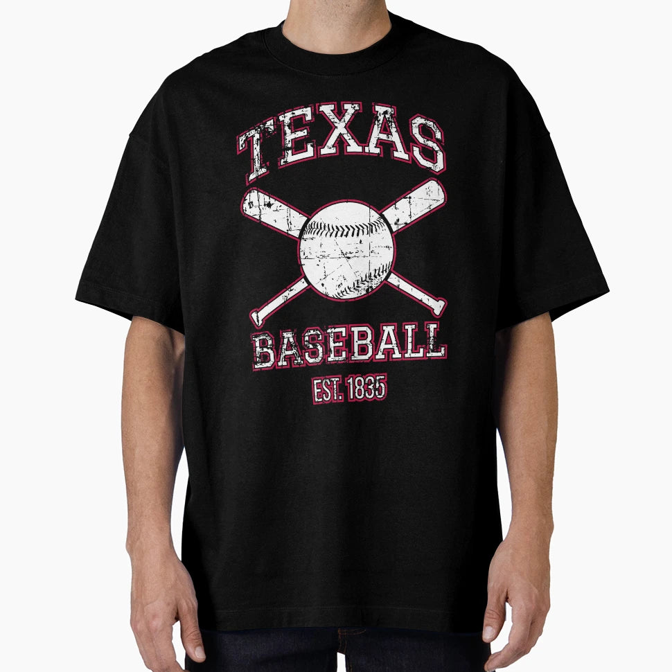 Texas Baseball Team I T-Shirt - Graphic Print Men Women - T-Shirt, Sweatshirt, Hoodie