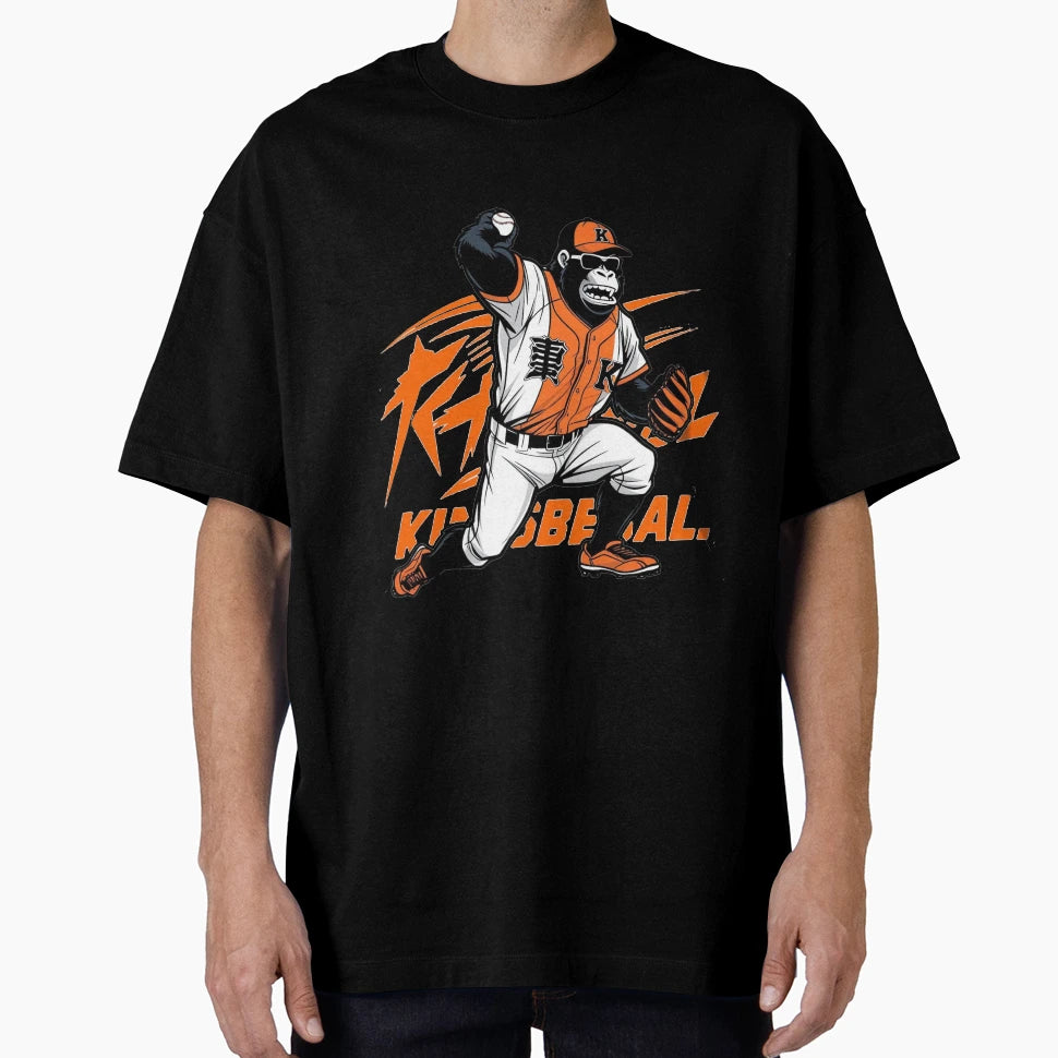 Pitching King Kong T-Shirt - Streetwear Style Unisex - T-Shirt, Sweatshirt, Hoodie
