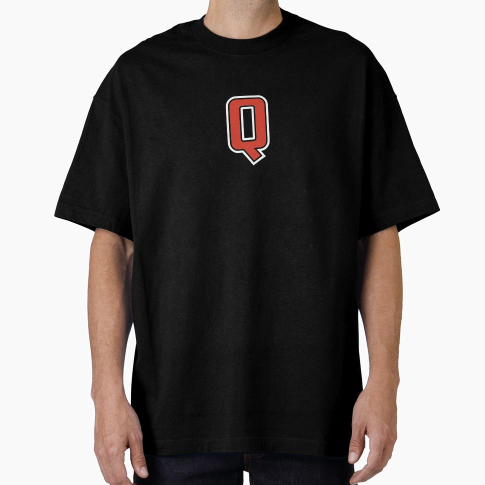 Letter Q Initial Q Varsity Red T-Shirt - Trendy Graphic for Adults - T-Shirt, Sweatshirt, Hoodie