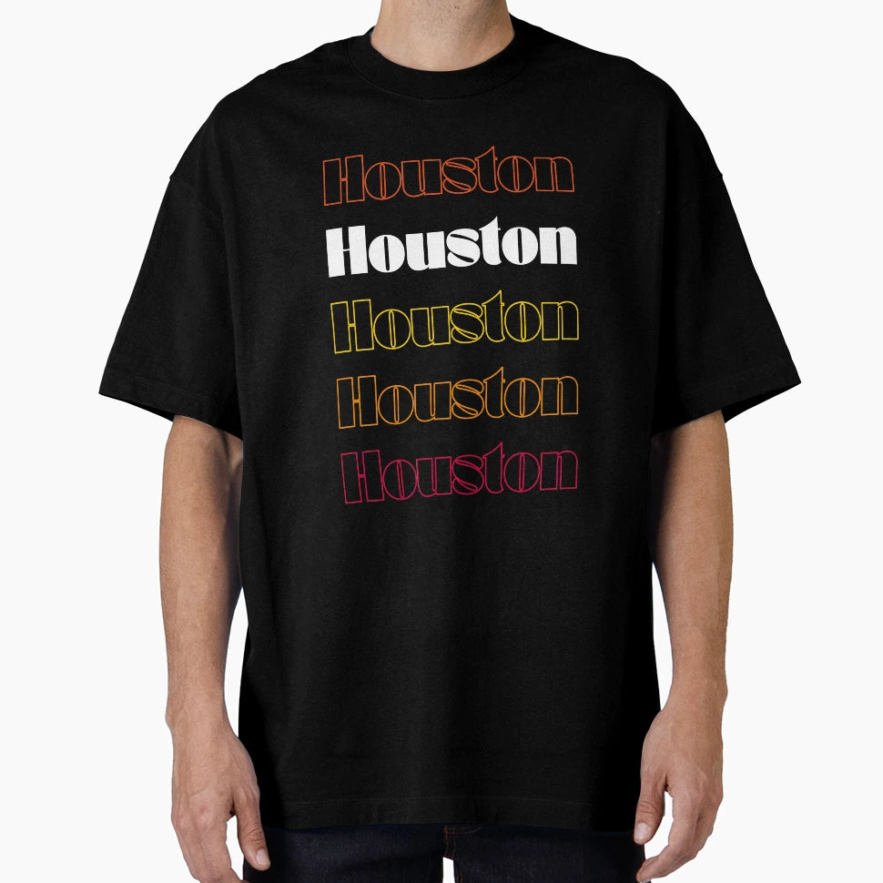 Houston Texas Baseball Hou And Text T-Shirt - Novelty Apparel Men Women - T-Shirt, Sweatshirt, Hoodie