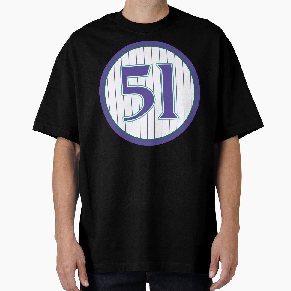 Randy Johnson 51 Jersey Number T-Shirt - Novelty Apparel Men Women - T-Shirt, Sweatshirt, Hoodie