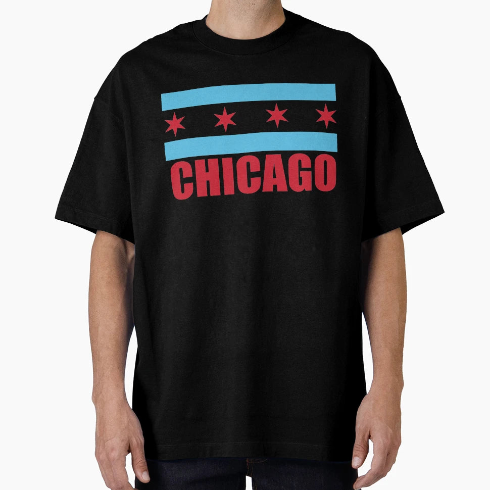 Chicago Flag T-Shirt - Casual Everyday Wear Unisex - T-Shirt, Sweatshirt, Hoodie