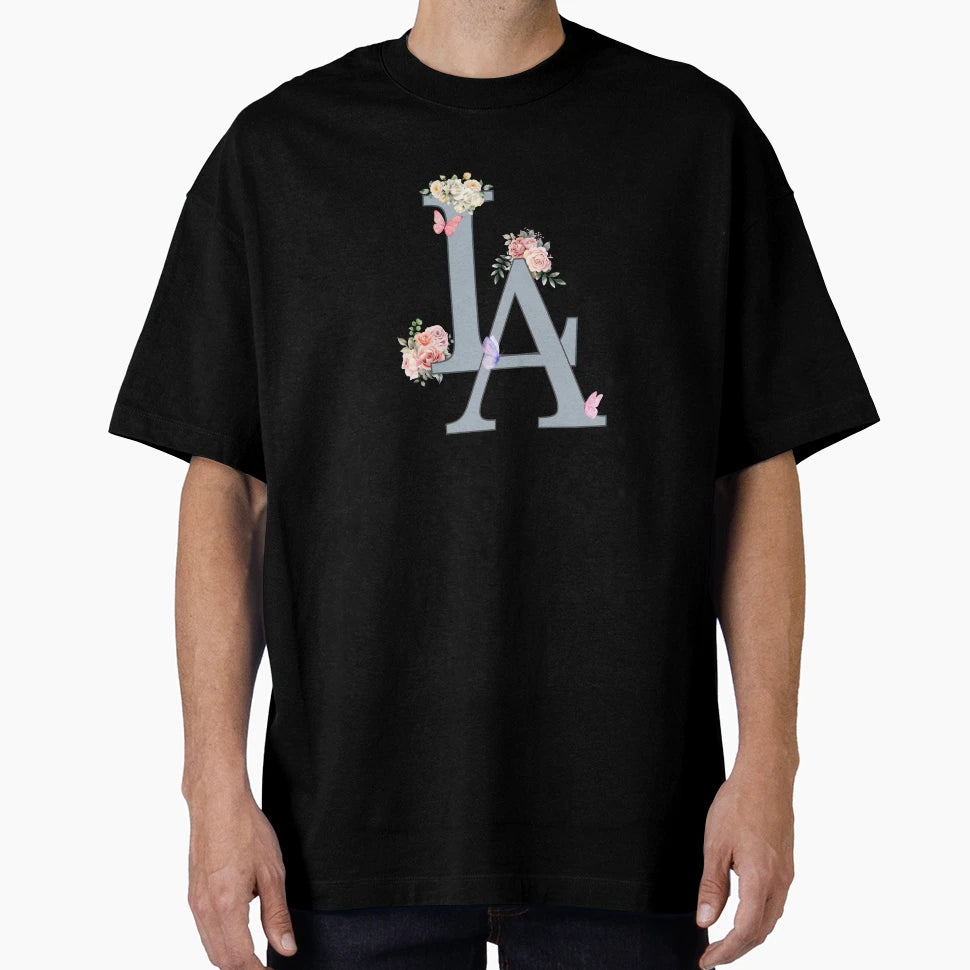 Blue Los Angeles La T-Shirt - Trendy Graphic for Adults - T-Shirt, Sweatshirt, Hoodie
