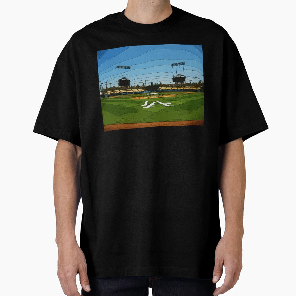 Diamond Blue Los Angeles Field Art T-Shirt - Custom Art Print Unisex - T-Shirt, Sweatshirt, Hoodie
