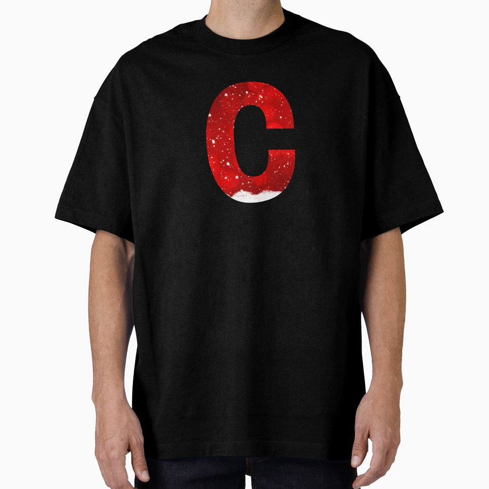 Red Snowy Letter C T-Shirt - Custom Art Print Men Women - T-Shirt, Sweatshirt, Hoodie