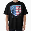 Baseball Drip Ice Cream Patriotic T-Shirt - Aesthetic Graphic Unisex - T-Shirt, Sweatshirt, Hoodie