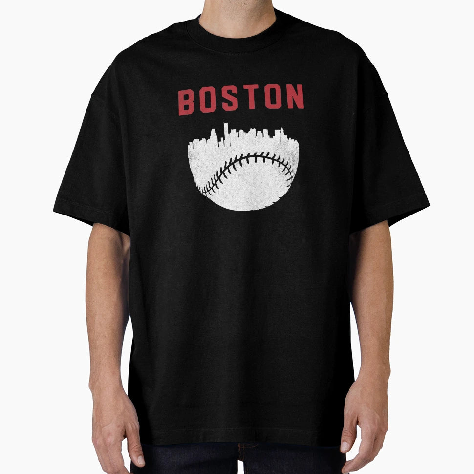 Boston Massachusetts Cityscape T-Shirt - Aesthetic Graphic Men Women - T-Shirt, Sweatshirt, Hoodie