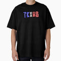 Texas Neon Blue White Red T-Shirt - Graphic Print Unisex - T-Shirt, Sweatshirt, Hoodie