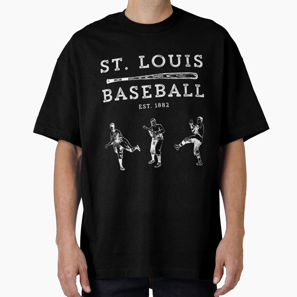 Womens St Louis Missouri Baseball Fan T-Shirt - Custom Art Print Men Women - T-Shirt, Sweatshirt, Hoodie