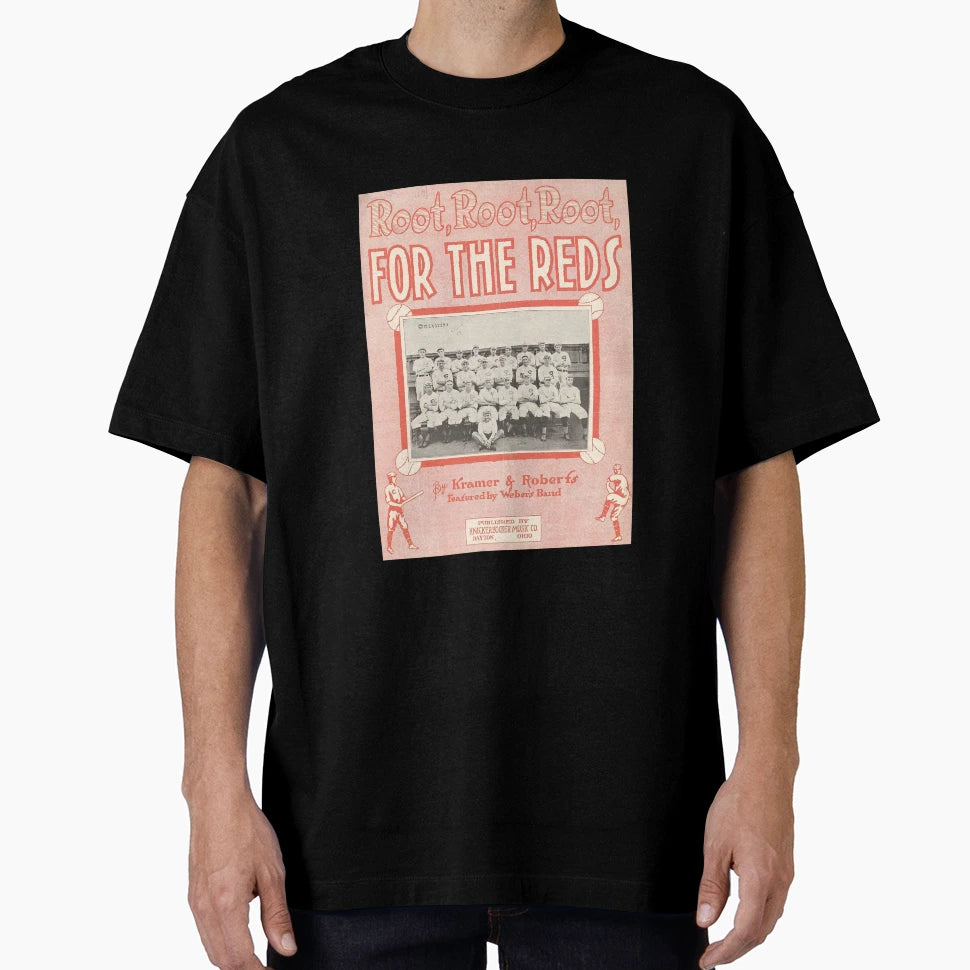 Root Root Root Reds Baseball Sheet Music T-Shirt - Streetwear Style Unisex - T-Shirt, Sweatshirt, Hoodie