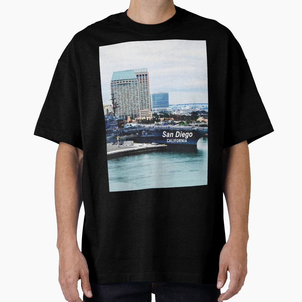 San Diego California Downtown Skyline T-Shirt - Aesthetic Graphic Unisex - T-Shirt, Sweatshirt, Hoodie