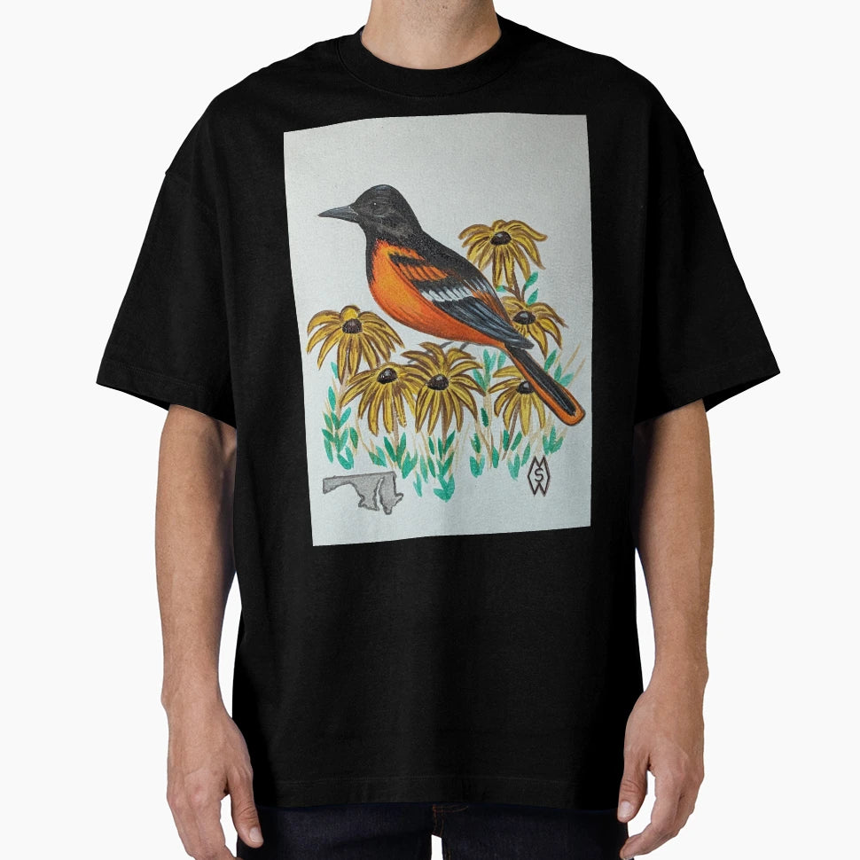 Maryland State Bird And Flower T-Shirt - Streetwear Style for Adults - T-Shirt, Sweatshirt, Hoodie