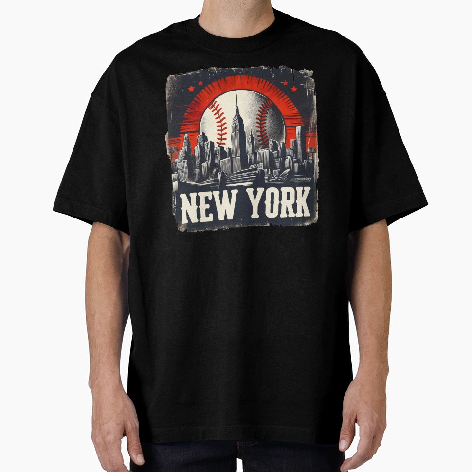 New York Baseball Skyline T-Shirt - Novelty Apparel for Adults - T-Shirt, Sweatshirt, Hoodie