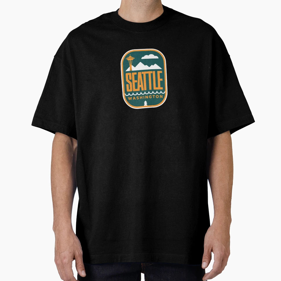 Seattle Skyline Travel T-Shirt - Custom Art Print Unisex - T-Shirt, Sweatshirt, Hoodie