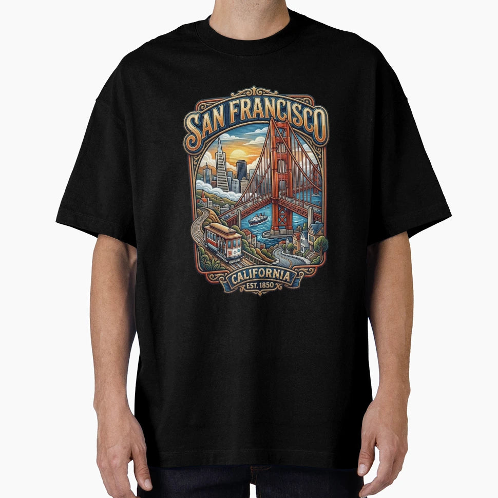 San Francisco California T-Shirt - Unique Graphic Unisex - T-Shirt, Sweatshirt, Hoodie