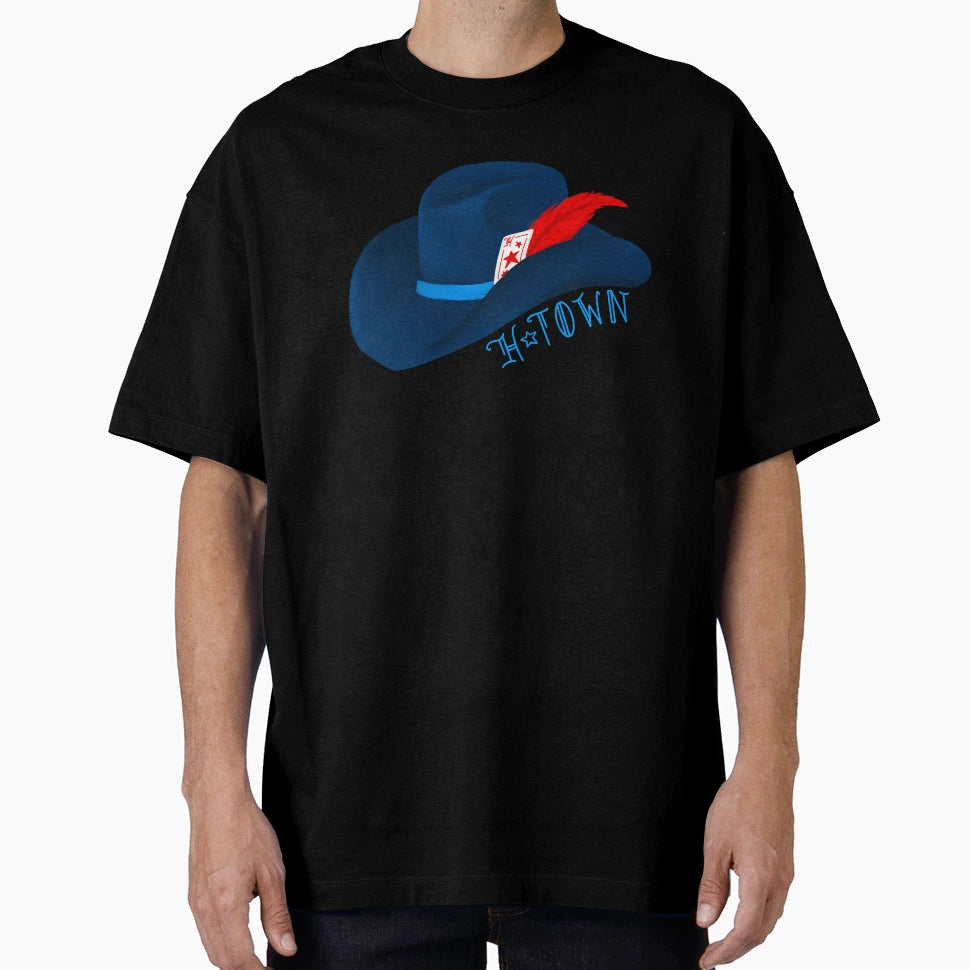 H Town Texans Cowboy Hat T-Shirt - Casual Everyday Wear Men Women - T-Shirt, Sweatshirt, Hoodie