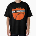 San Francisco Cali Skyline Baseball T-Shirt - Unique Graphic for Adults - T-Shirt, Sweatshirt, Hoodie