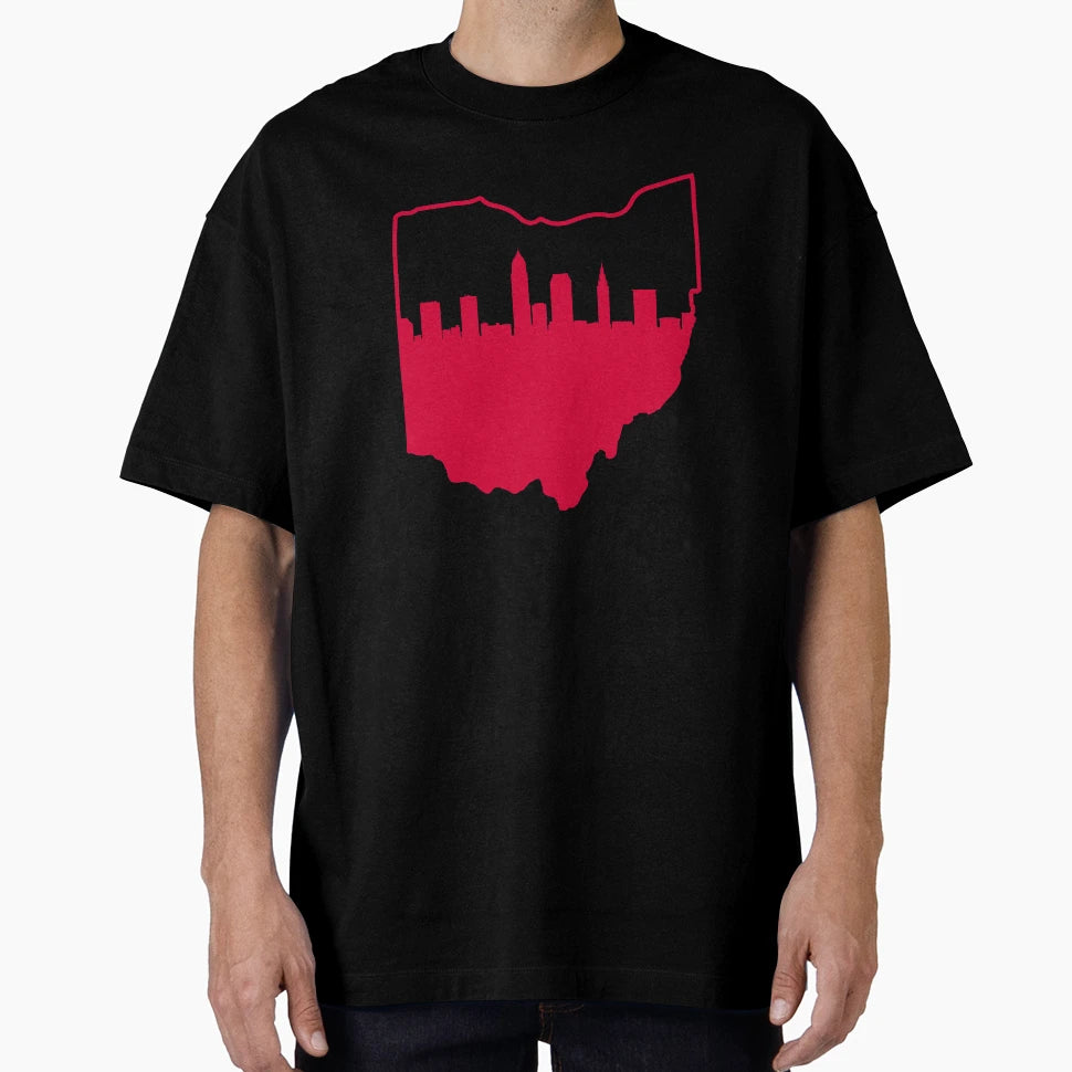 Cleveland Ohio Baseball Cle Red And Navy T-Shirt - Graphic Print Men Women - T-Shirt, Sweatshirt, Hoodie