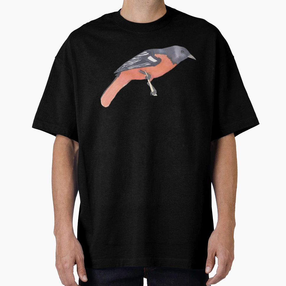 Baltimore Oriole Watercolor Bird Art T-Shirt - Novelty Apparel Unisex - T-Shirt, Sweatshirt, Hoodie