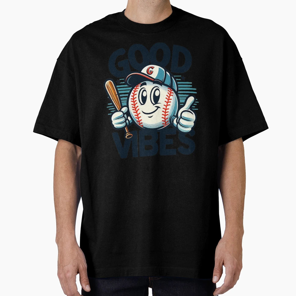Good Vibes Baseball T-Shirt - Minimalist Print for Adults - T-Shirt, Sweatshirt, Hoodie