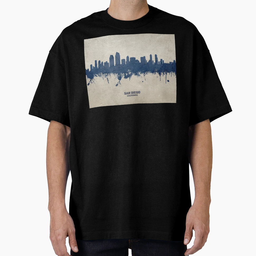 San Diego California Skyline T-Shirt - Custom Art Print Unisex - T-Shirt, Sweatshirt, Hoodie