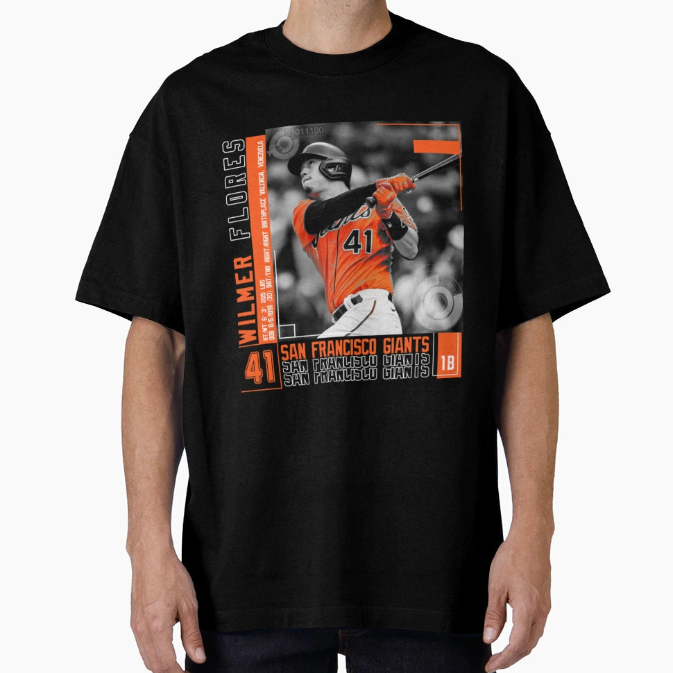 Wilmer Flores Baseball T-Shirt - Unique Graphic for Adults - T-Shirt, Sweatshirt, Hoodie