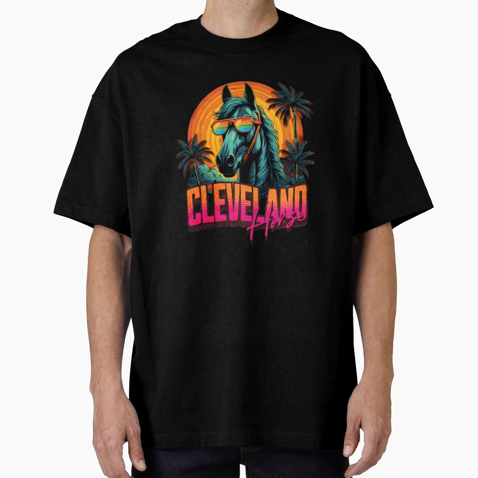 Wave Rainbow Cleveland Horse T-Shirt - Casual Everyday Wear for Adults - T-Shirt, Sweatshirt, Hoodie