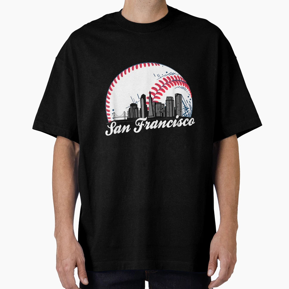 Cityscape Baseball San Francisco T-Shirt - Aesthetic Graphic for Adults - T-Shirt, Sweatshirt, Hoodie