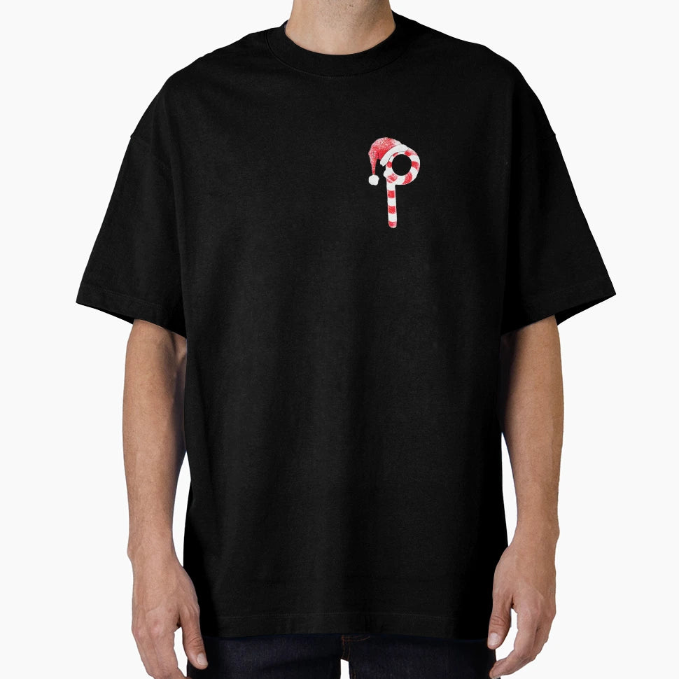 Candy Cane Letter P Santa T-Shirt - Streetwear Style Men Women - T-Shirt, Sweatshirt, Hoodie