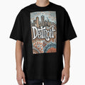 Detroit City Whimsical Typography Art T-Shirt - Unique Graphic for Adults - T-Shirt, Sweatshirt, Hoodie
