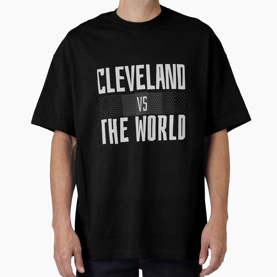 Cleveland Vs World Black Gift Loves T-Shirt - Minimalist Print Men Women - T-Shirt, Sweatshirt, Hoodie