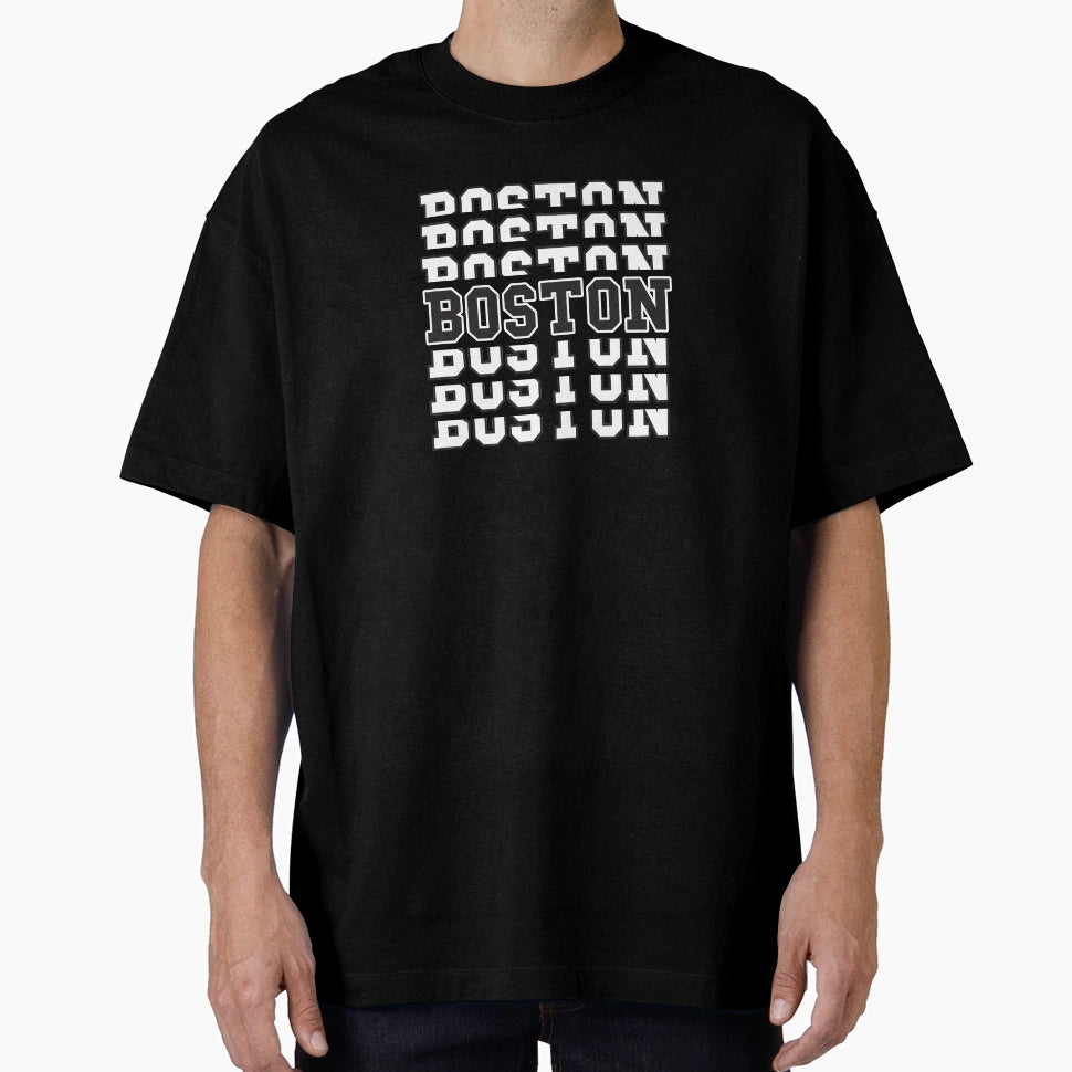 Boston Repeated T-Shirt - Custom Art Print for Adults - T-Shirt, Sweatshirt, Hoodie