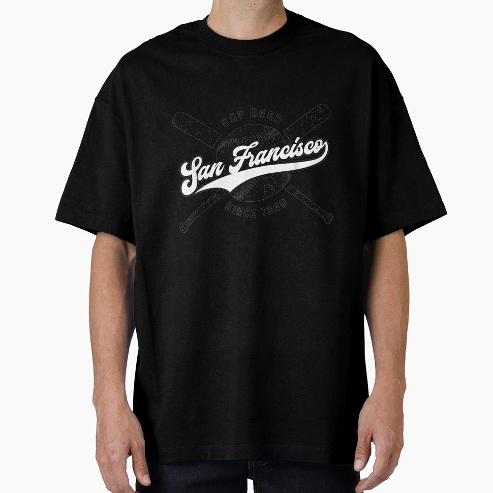 San Francisco Baseball Bats Distressed T-Shirt - Unique Graphic Unisex - T-Shirt, Sweatshirt, Hoodie