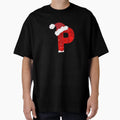 Nowy Letter P Santa Hat T-Shirt - Trendy Graphic Men Women - T-Shirt, Sweatshirt, Hoodie