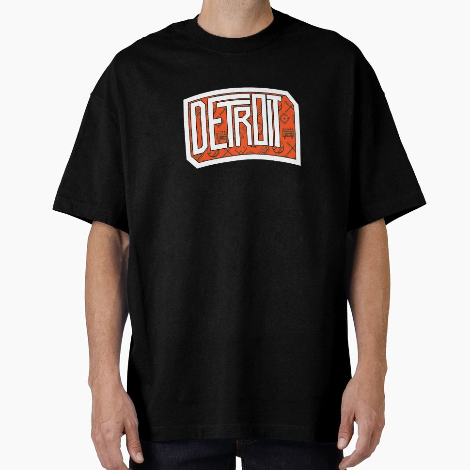 Detroit Baseball City Word Art T-Shirt - Casual Everyday Wear Unisex - T-Shirt, Sweatshirt, Hoodie