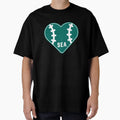 Seattle Baseball Heart And Stitches Icon T-Shirt - Trendy Graphic Men Women - T-Shirt, Sweatshirt, Hoodie