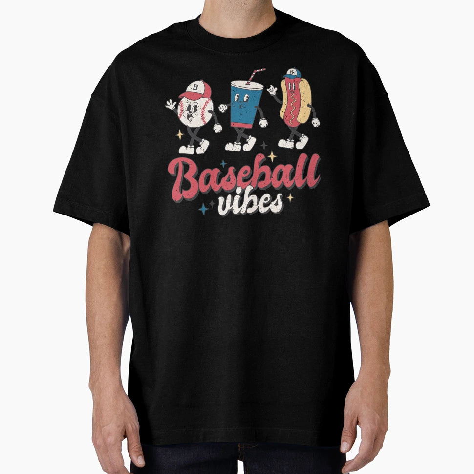 Baseball Vibes Mothers Day T-Shirt - Casual Everyday Wear for Adults - T-Shirt, Sweatshirt, Hoodie
