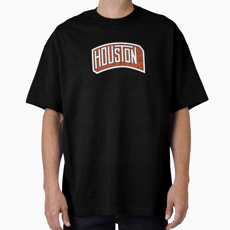 Houston Baseball City Word Art T-Shirt - Fun Novelty Design for Adults - T-Shirt, Sweatshirt, Hoodie