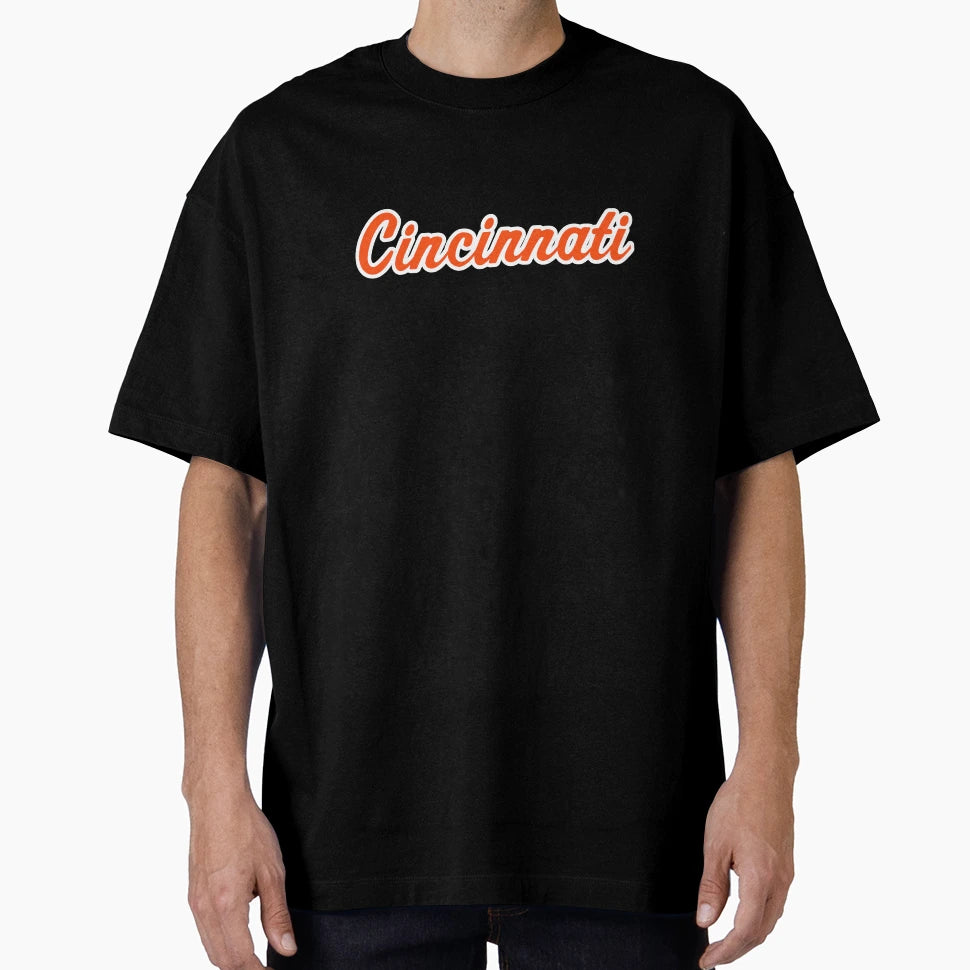 Cincinnati Script T-Shirt - Minimalist Print for Adults - T-Shirt, Sweatshirt, Hoodie