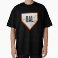 Baltimore Abbreviation Baseball Home Plate T-Shirt - Trendy Graphic Unisex - T-Shirt, Sweatshirt, Hoodie