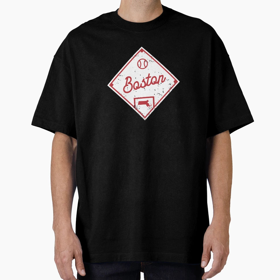 Boston Baseball Fan Massachusetts T-Shirt - Custom Art Print for Adults - T-Shirt, Sweatshirt, Hoodie