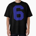 Number 6 Blue Six Sports Number Six T-Shirt - Aesthetic Graphic Unisex - T-Shirt, Sweatshirt, Hoodie