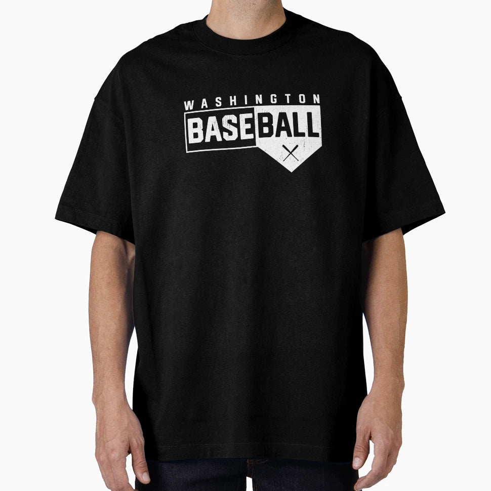 Washington Dc Baseball Home Plate T-Shirt - Casual Everyday Wear Unisex - T-Shirt, Sweatshirt, Hoodie