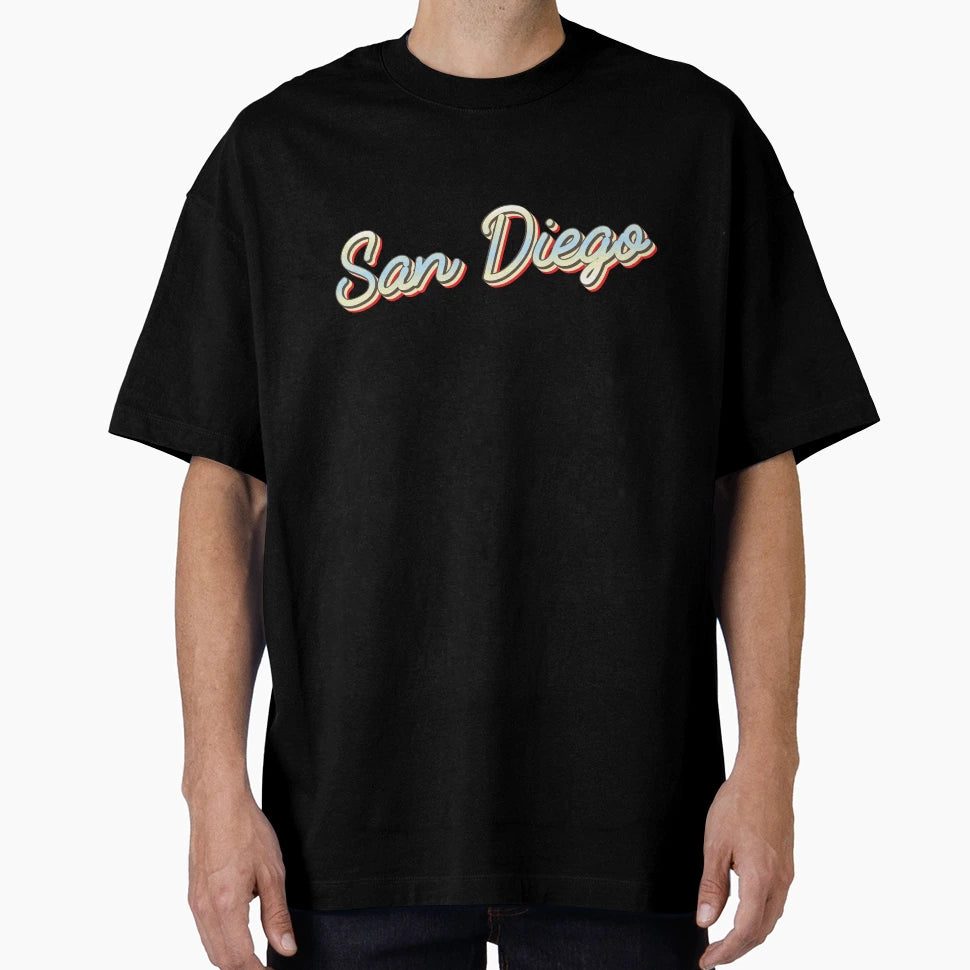 San Diego College Town Script 1 T-Shirt - Aesthetic Graphic for Adults - T-Shirt, Sweatshirt, Hoodie
