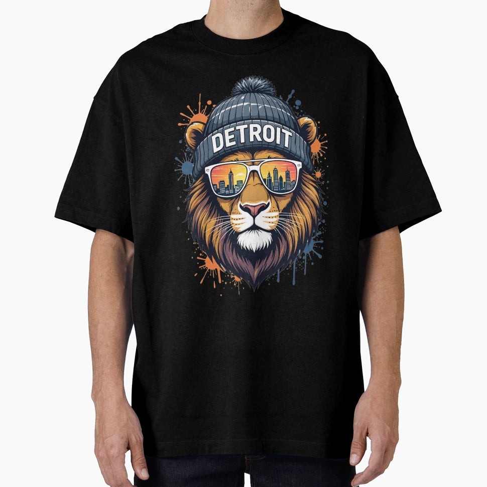 Detroit Lion T-Shirt - Aesthetic Graphic Unisex - T-Shirt, Sweatshirt, Hoodie
