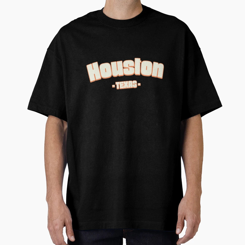 Houston Texas Groovy City T-Shirt - Custom Art Print Unisex - T-Shirt, Sweatshirt, Hoodie