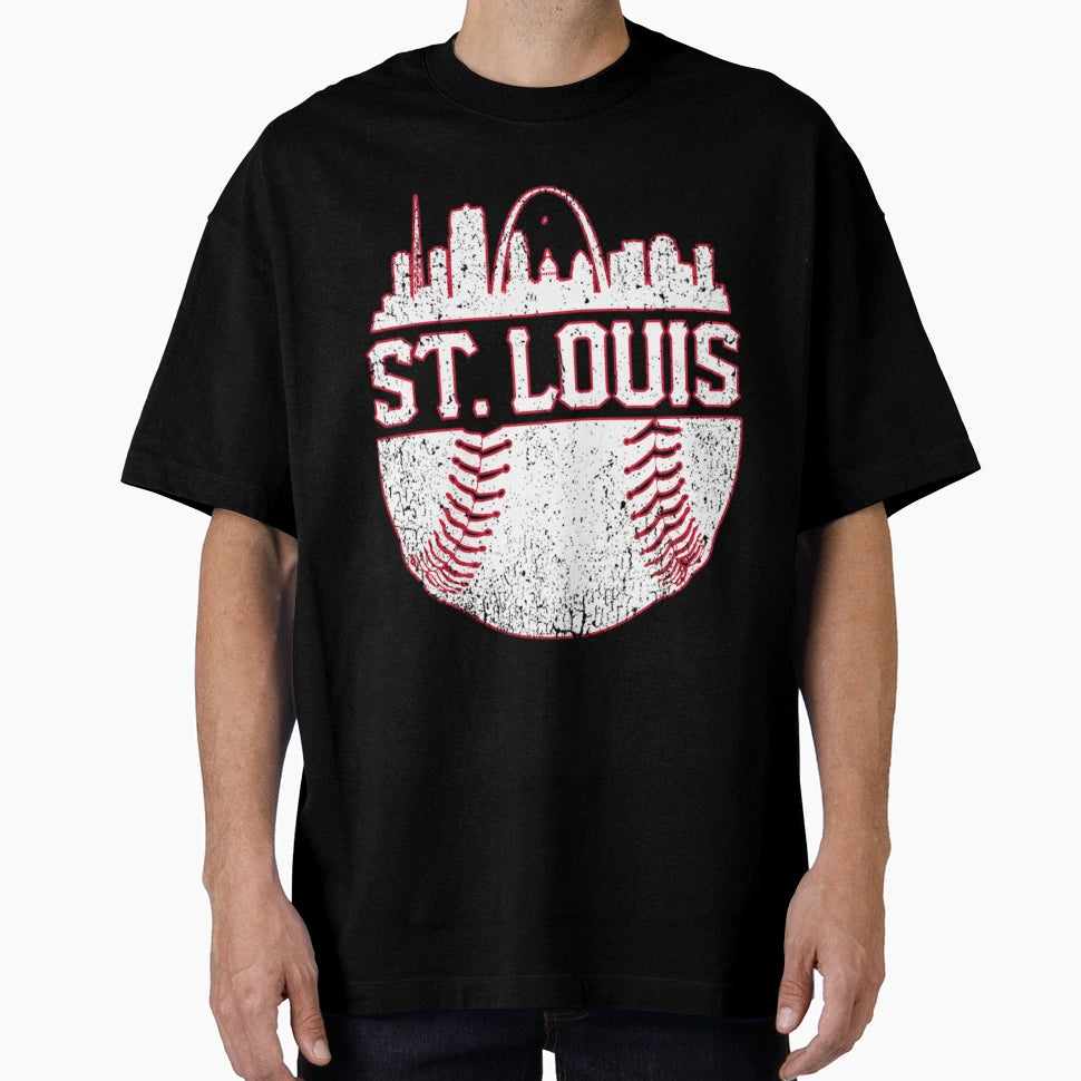 St Louis Skyline Cardinal T-Shirt - Novelty Apparel Unisex - T-Shirt, Sweatshirt, Hoodie
