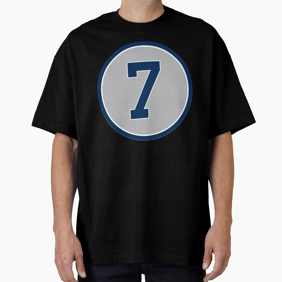 Mickey Mantle 7 Away Jersey Number T-Shirt - Novelty Apparel for Adults - T-Shirt, Sweatshirt, Hoodie