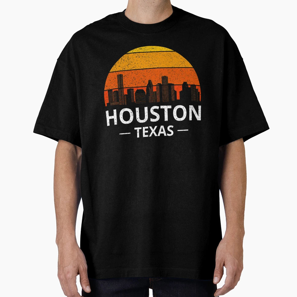 Houston Texas Skyline Pride I T-Shirt - Unique Graphic for Adults - T-Shirt, Sweatshirt, Hoodie