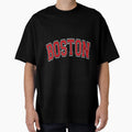 Boston Varsity Red Text T-Shirt - Unique Graphic Men Women - T-Shirt, Sweatshirt, Hoodie